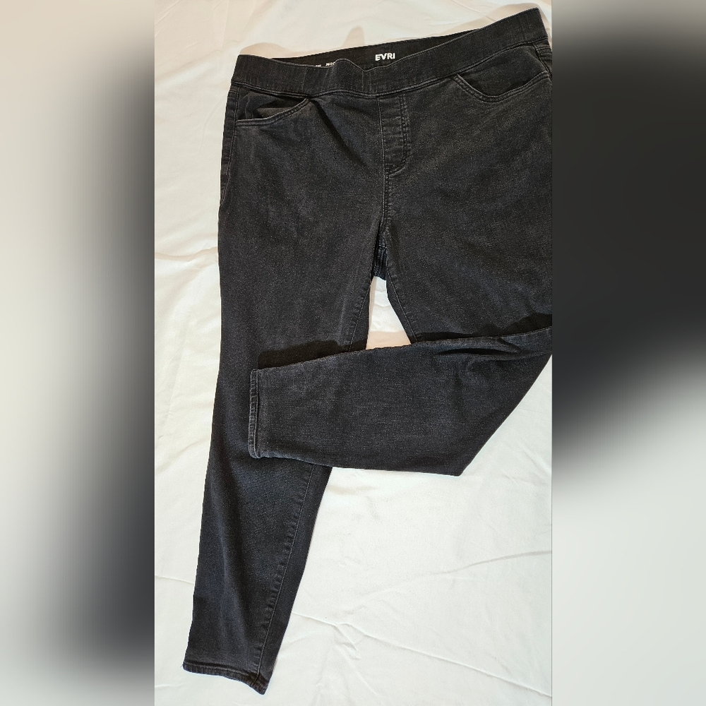 Evri black jeggings size 18w
